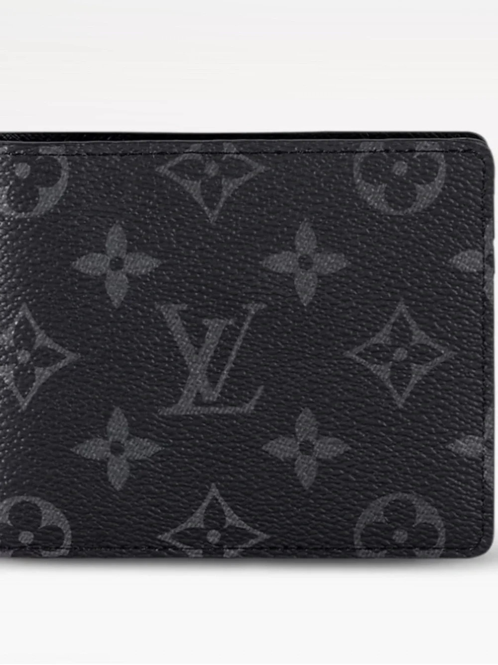 Louis Vuitton Monogram Eclipse Canvas Bi-Fold Wallet - Black & Gray